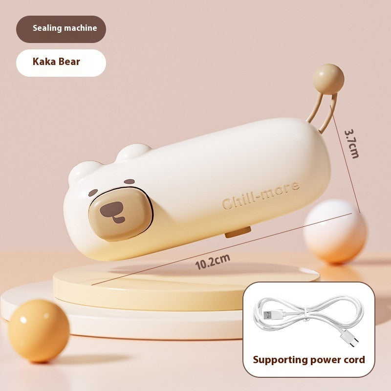 Portable heat sealer for plastic and foil bags